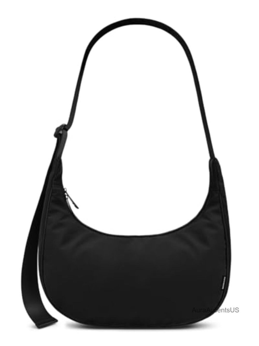 Medium Crescent Crossbody Bag with Adjustable Strap, Nylon Hobo Purse
